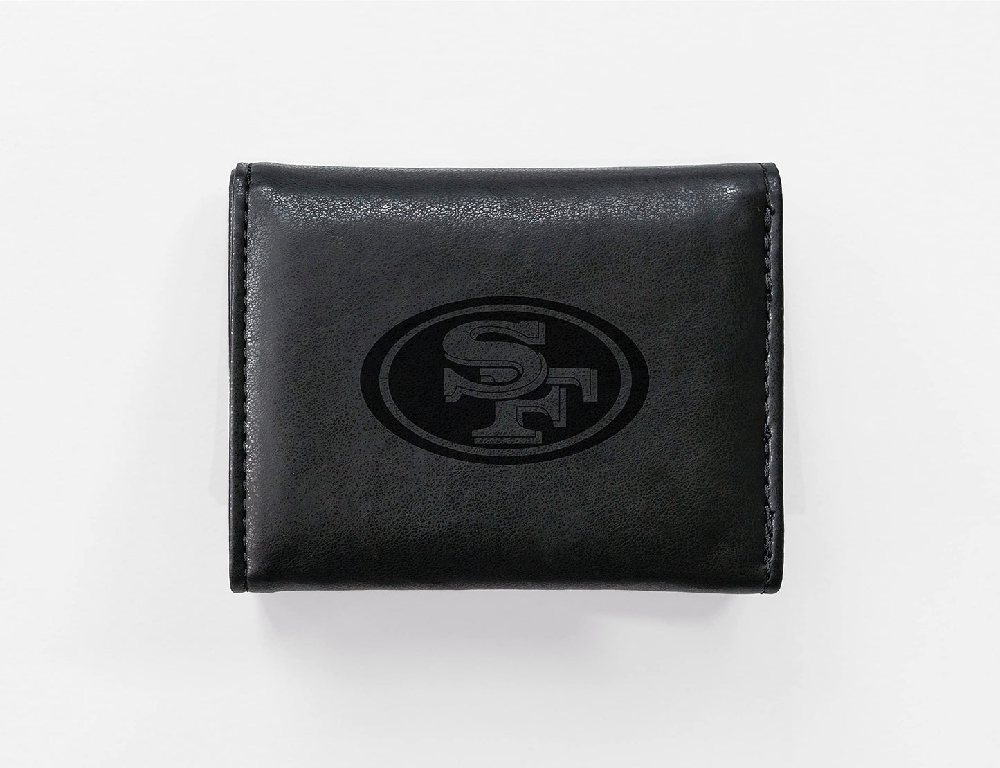 San Francisco 49ers Black Laser Engraved Tri-Fold Wallet - Men's Accessory