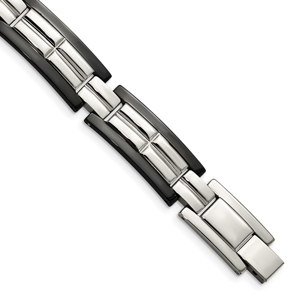 Stainless Steel Polished Black IP-plated 8.5 in Bracelet 8.5 inches