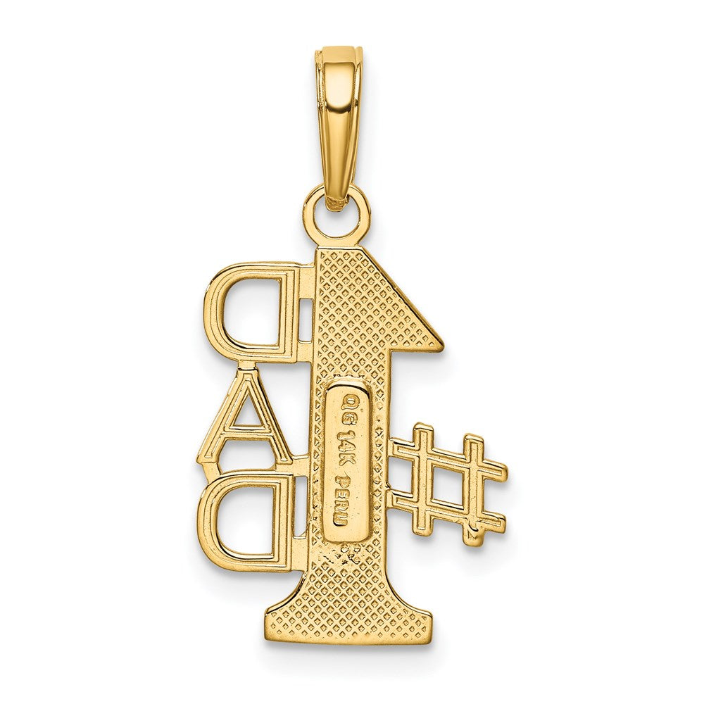 14k #1 DAD Charm Yellow Gold