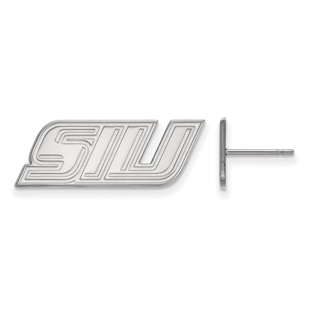 LogoArt Sterling Silver Southern Illinois University Xs Post Earrings