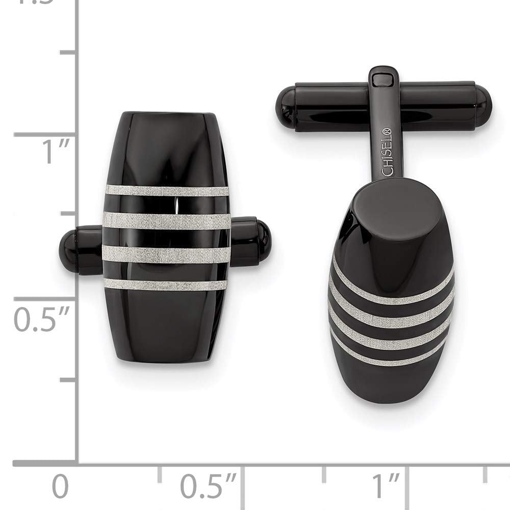 Stainless Steel Black IP-plated Cuff Links