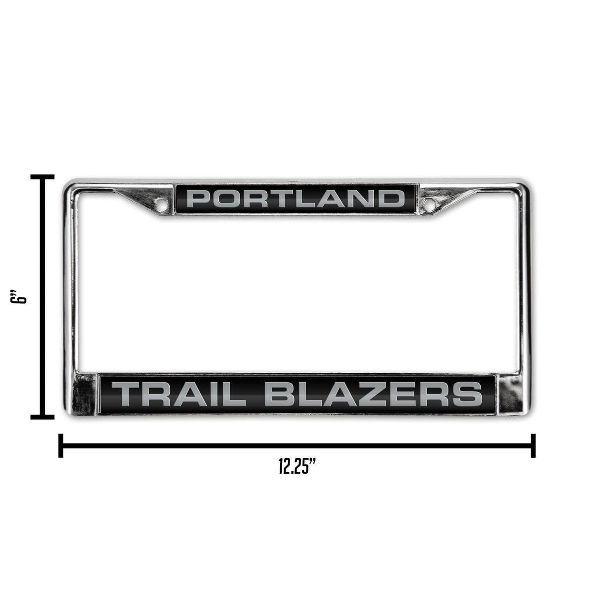 Portland Trail Blazers NBA Chrome Laser Cut License Plate Frame