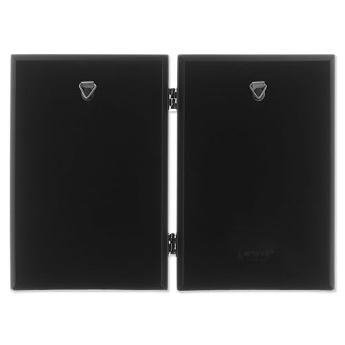 5x7 Hinged Double Simply Black Picture Frame