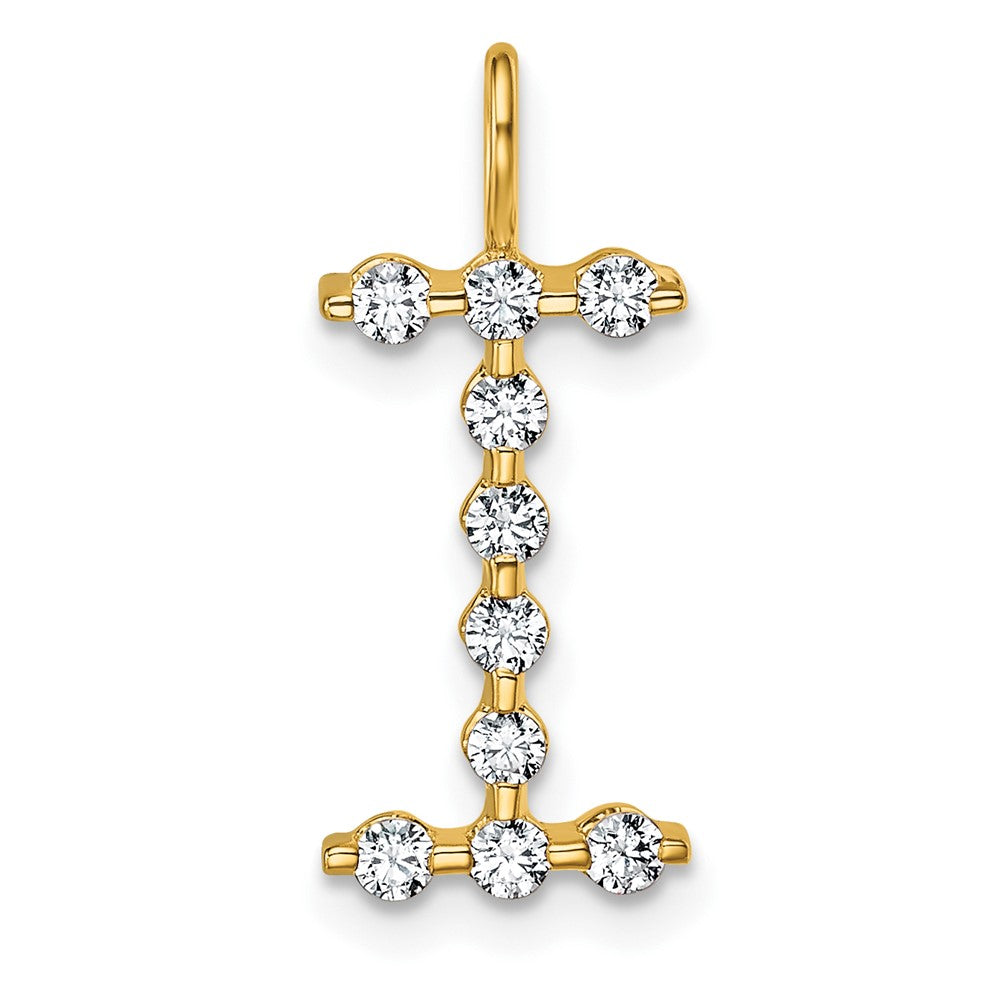 True Origin 14k 1/3 carat Lab Grown Diamond VS DEF Alphabet I Pendant