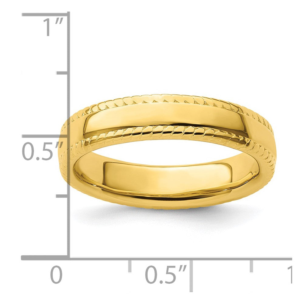 Sterling Silver Stackable Expressions Gold-plated Ring Size -7