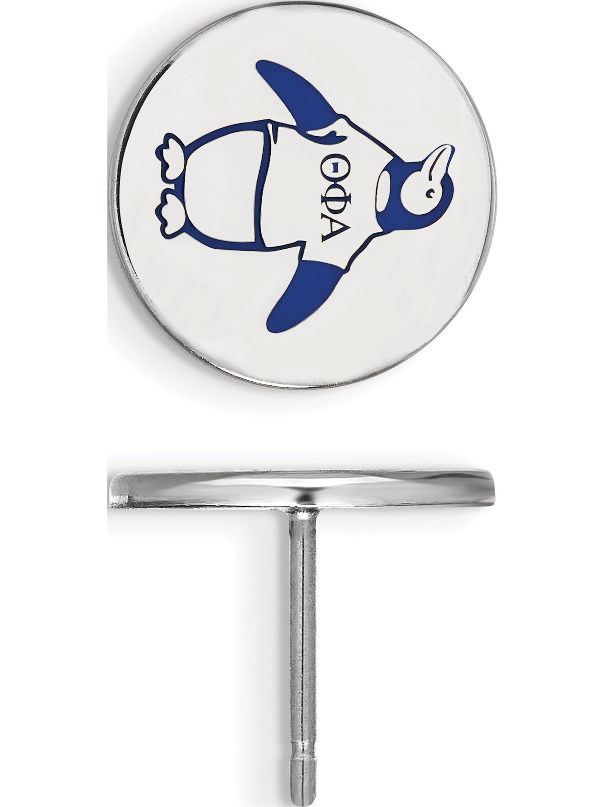 Sterling Silver Official Licensed Greek Sororities Theta Phi Alpha (???) Enameled Post Earrings