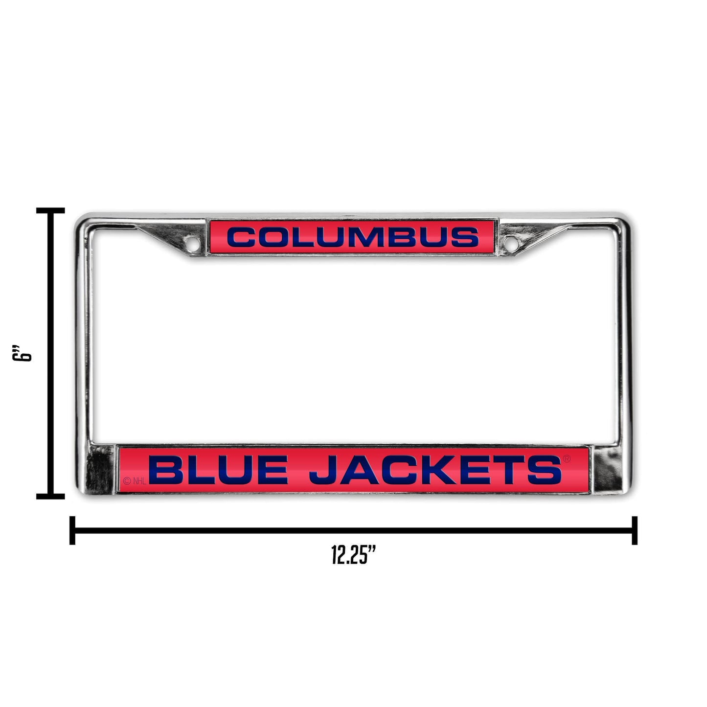 Columbus Hockey Blue-Jacket's Chrome Metal Laser Cut License Plate Frame