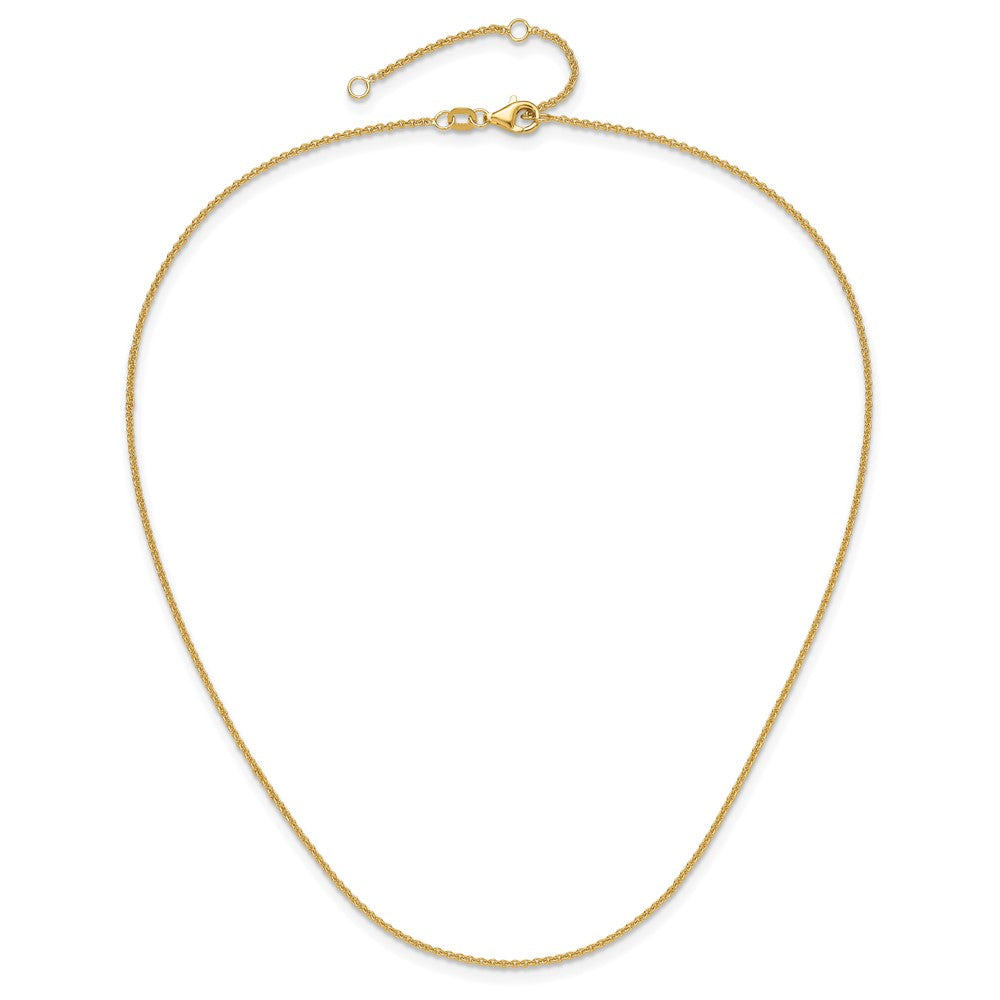 10k 1.4mm Round Cable 1in+1in Adjustable Chain