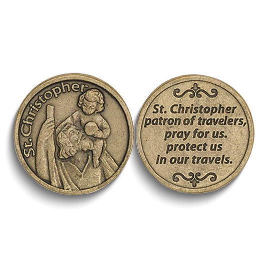 St. Christopher Gold-tone Pocket Token