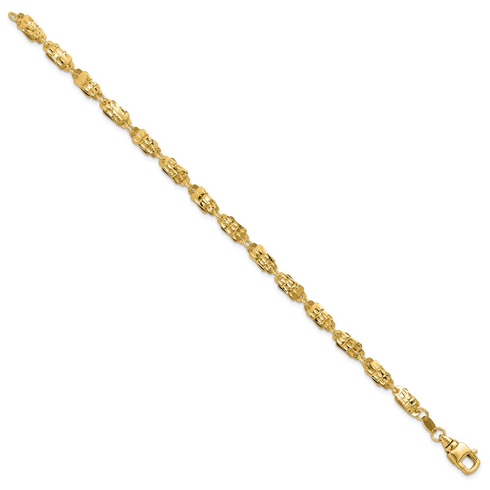 14K Polished Fancy Link Bracelet 7.5  inches