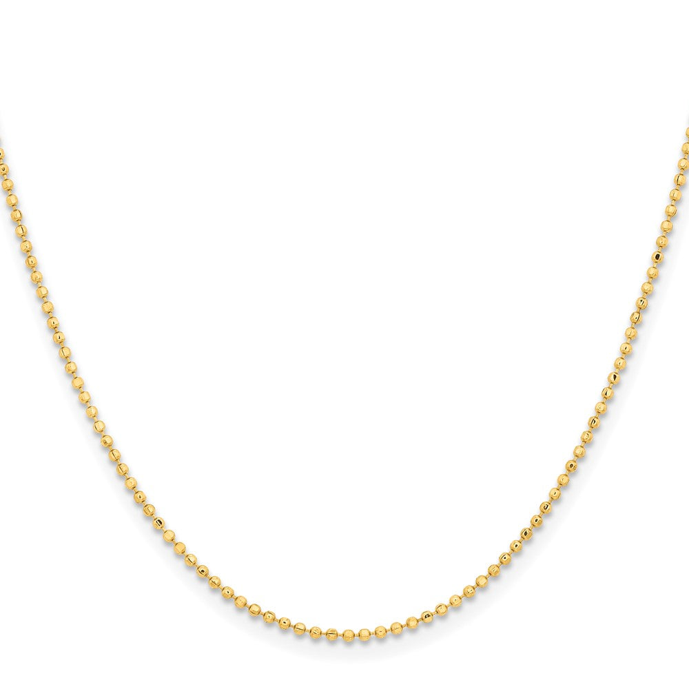 Yellow Rhodium over Brass 1.50mm Plated Ball Chain