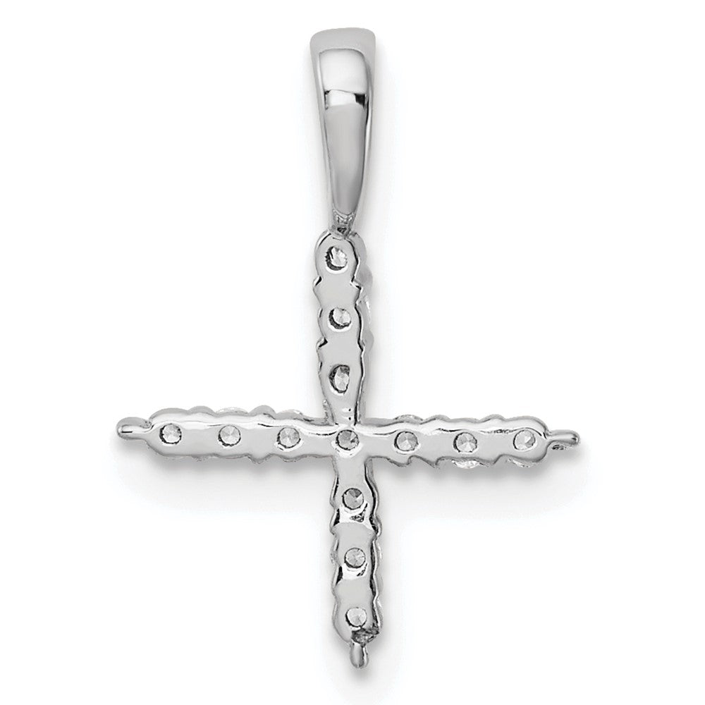 14k White Gold 1/8 carat Lab Grown Diamond VS/SI+ G+ Letter X Initial Pendant