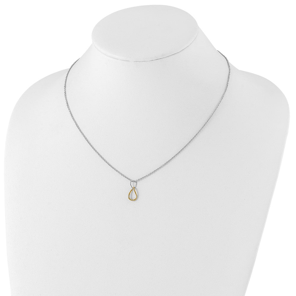 White Ice Sterling Silver Rhodium-plated Gold-tone 18 Inch Diamond Necklace with 2 Inch Extender 18 Inches
