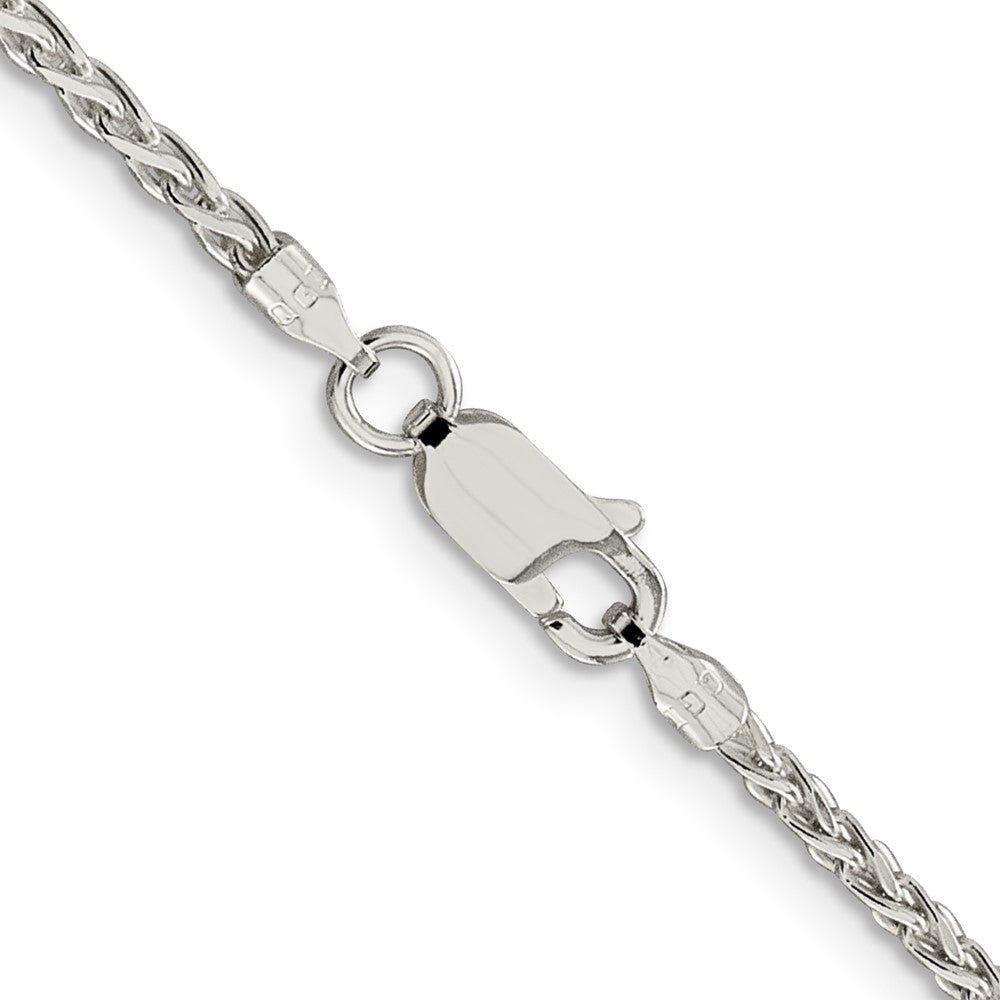 Sterling Silver 2mm Diamond-cut Spiga Chain 20 Inches