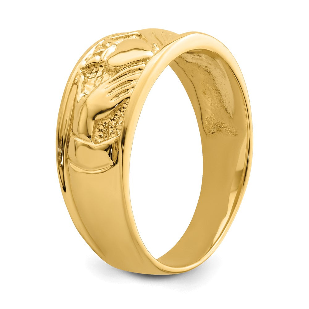 14k Ladies Claddagh Band Size 6