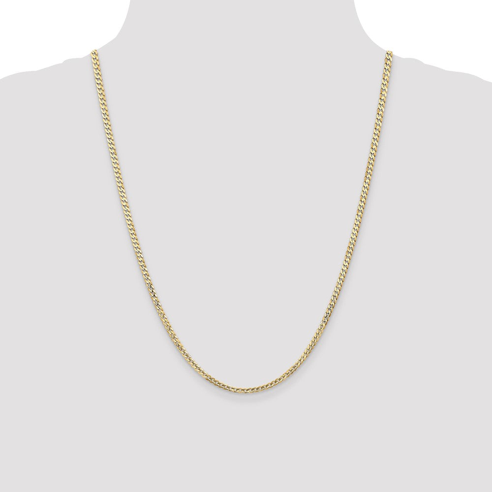 10K 3mm Open Concave Curb Chain 10K