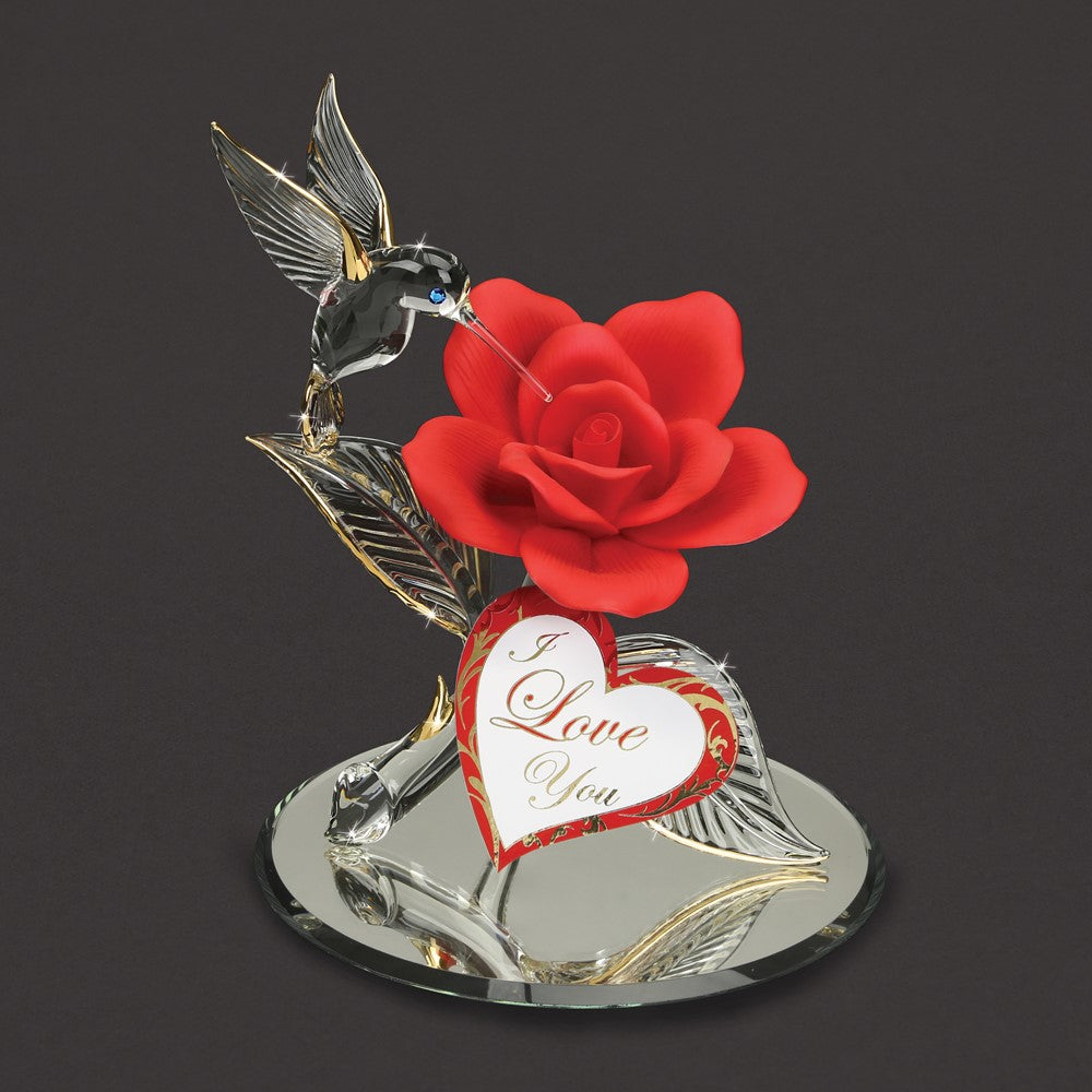 Glass Baron Hummingbird "I Love You" Rose