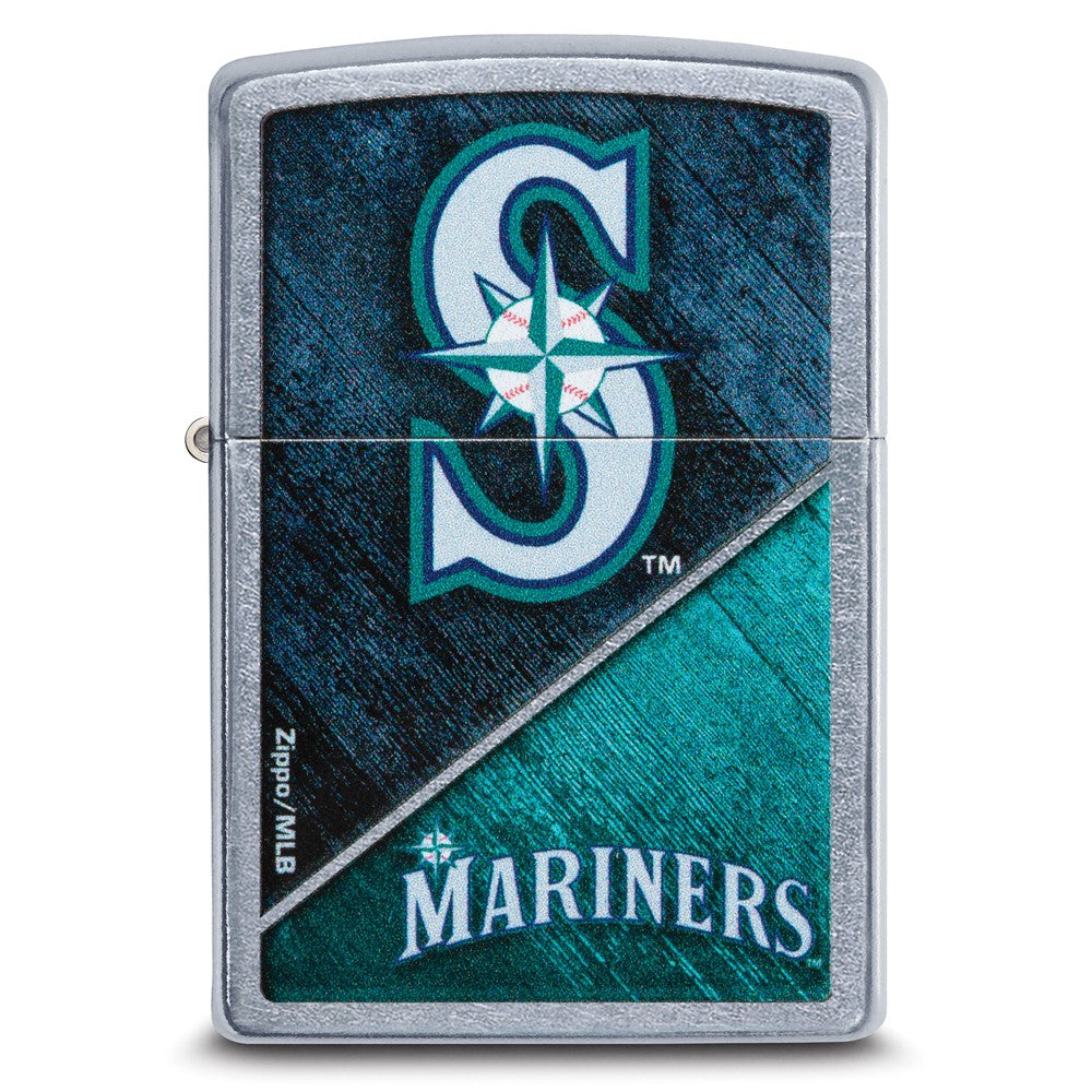 Zippo Street Chrome Seattle Mariners Color Image MLB Lighter