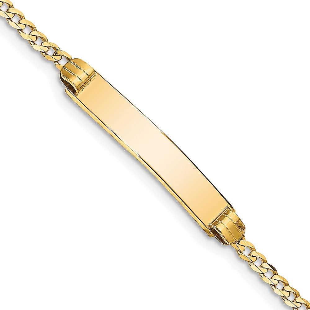 10k Flat Curb Link ID Bracelet