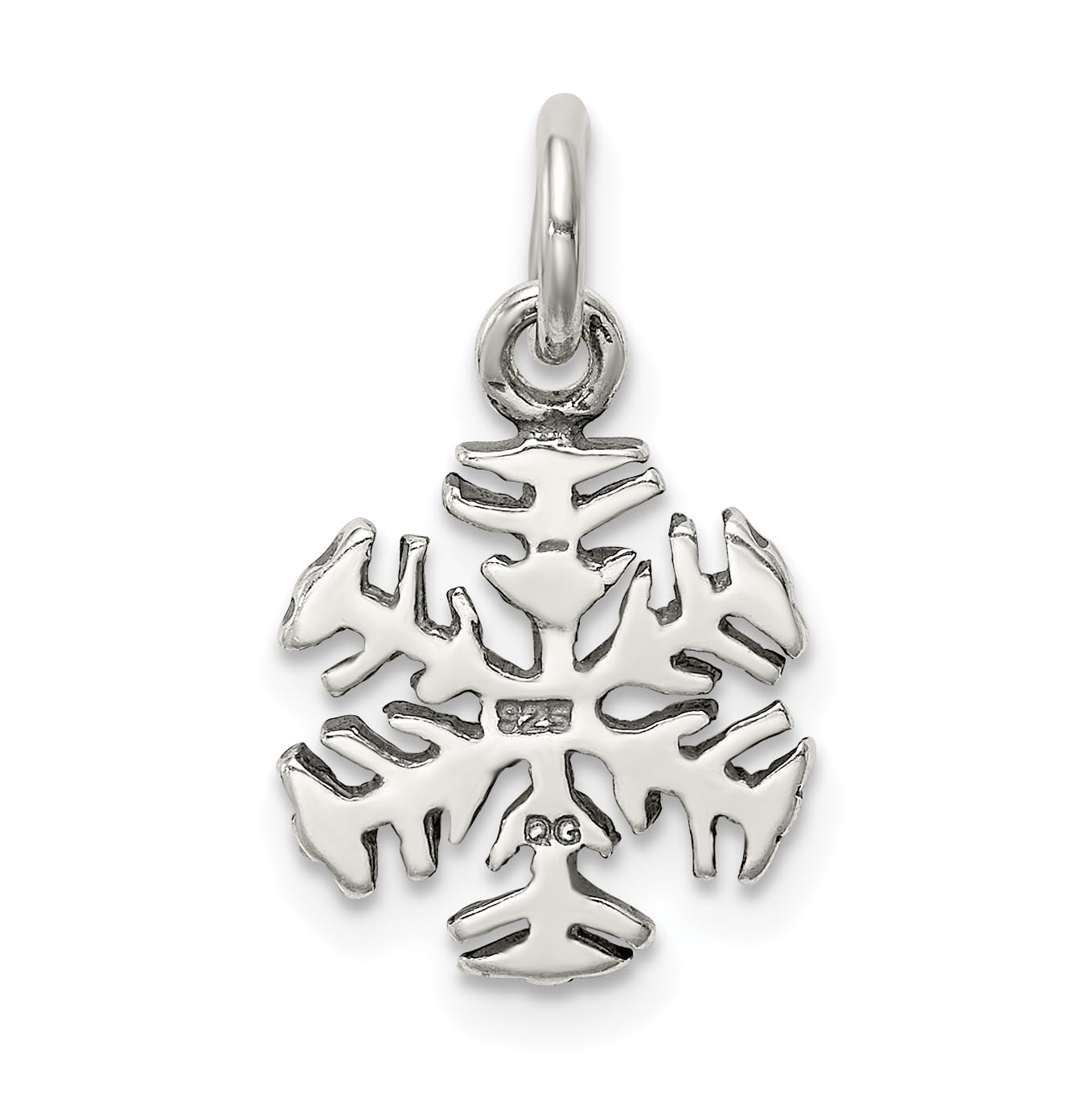 Sterling Silver Antique Snowflake Charm