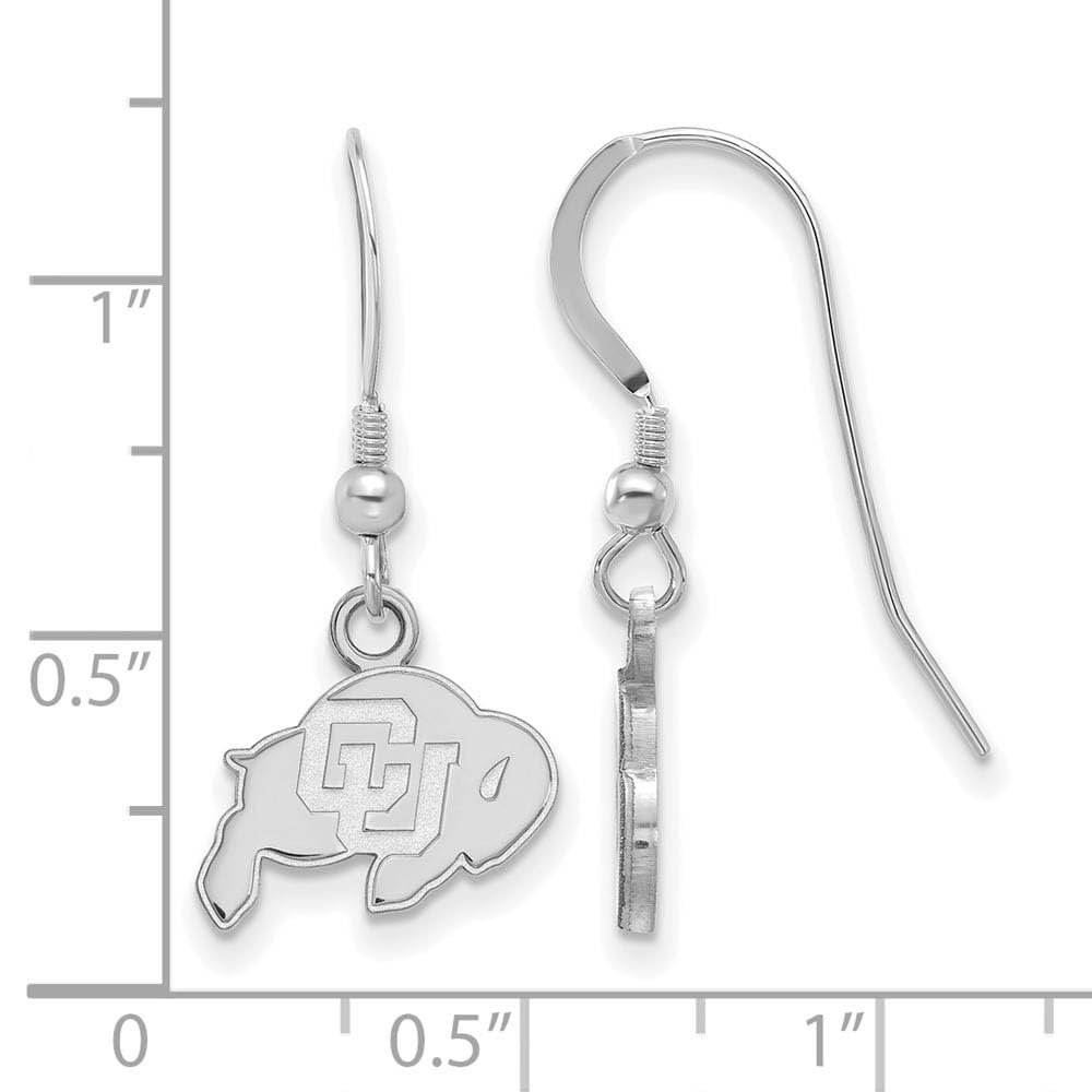 Sterling Silver University of Colorado XS (Tiny) Dangle Wire Earrings