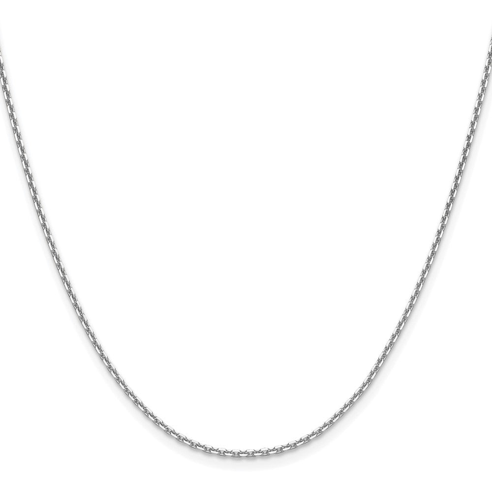 14K White Gold 1.65mm D/C Square Cable Chain