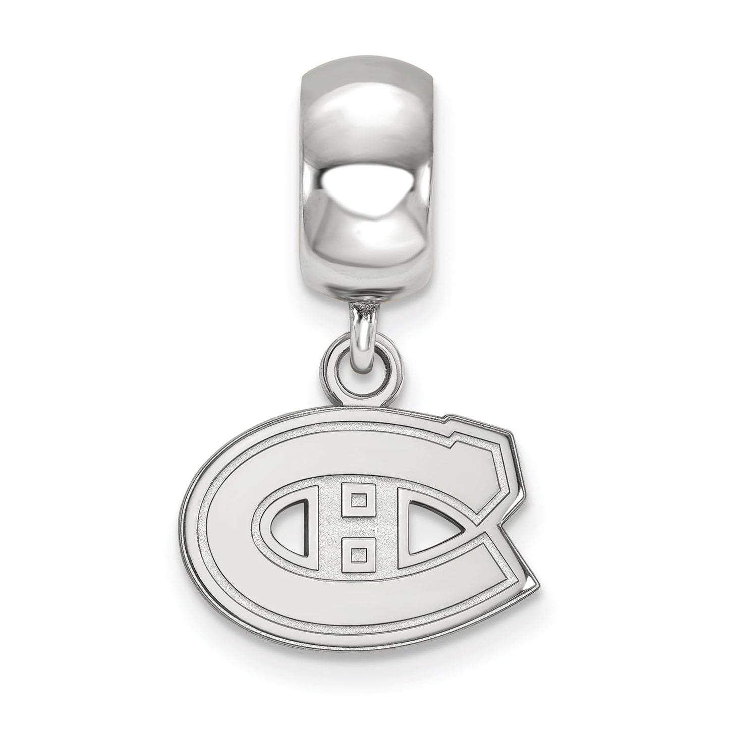 LogoArt SS017CAN Sterling Silver NHL Montreal Canadiens Dangle Bead Charm, Extra Small