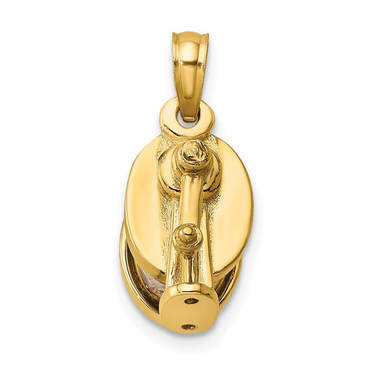 14K 3-D Moveable Pencil Sharpener Charm
