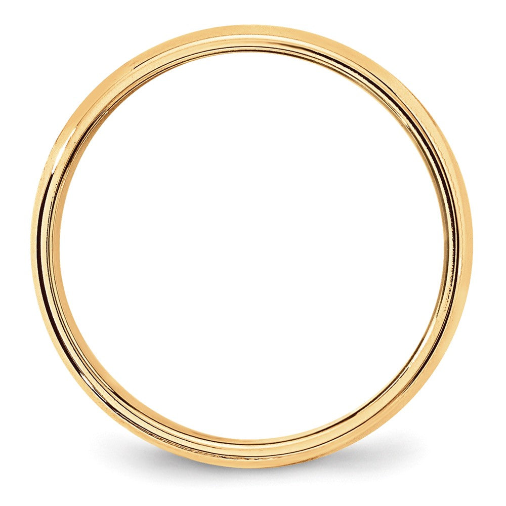 10k Yellow Gold 6mm Lightweight Milgrain Half Round Wedding Band Size 7