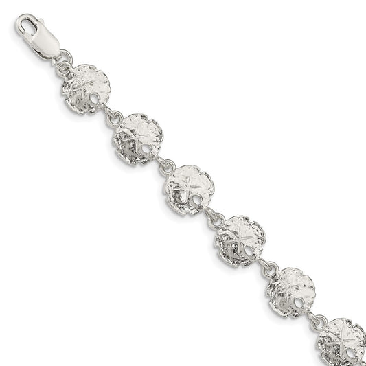 Sterling Silver Sand Dollars Bracelet 7 inches