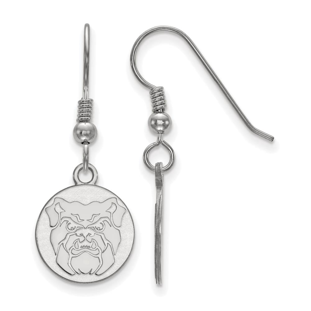 LogoArt Sterling Silver Butler University Small Dangle Earrings Wire