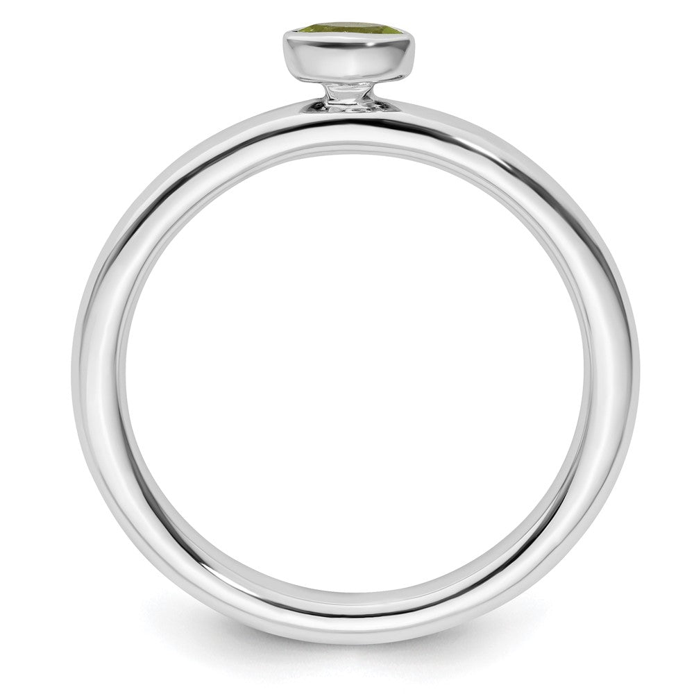 Sterling Silver Stackable Expressions Peridot Ring Size -6