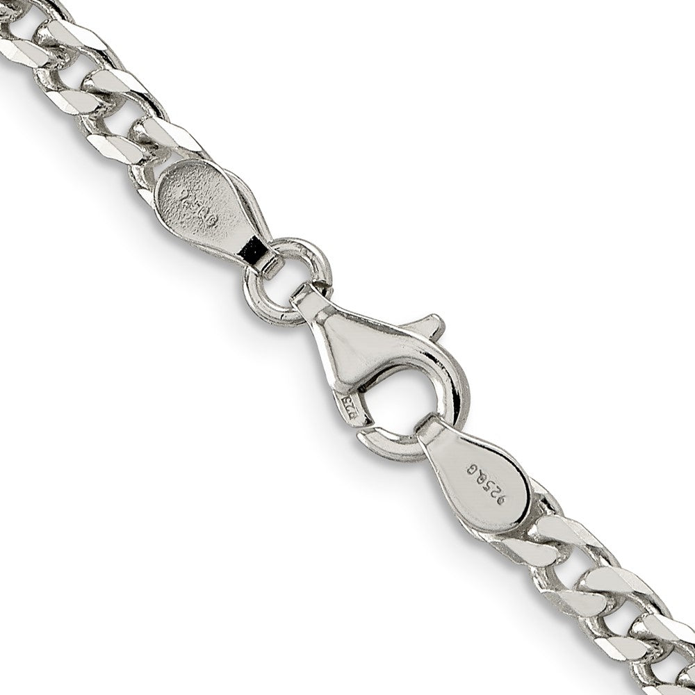 Sterling Silver Polished 3.5mm Curb Chain 30 Inches