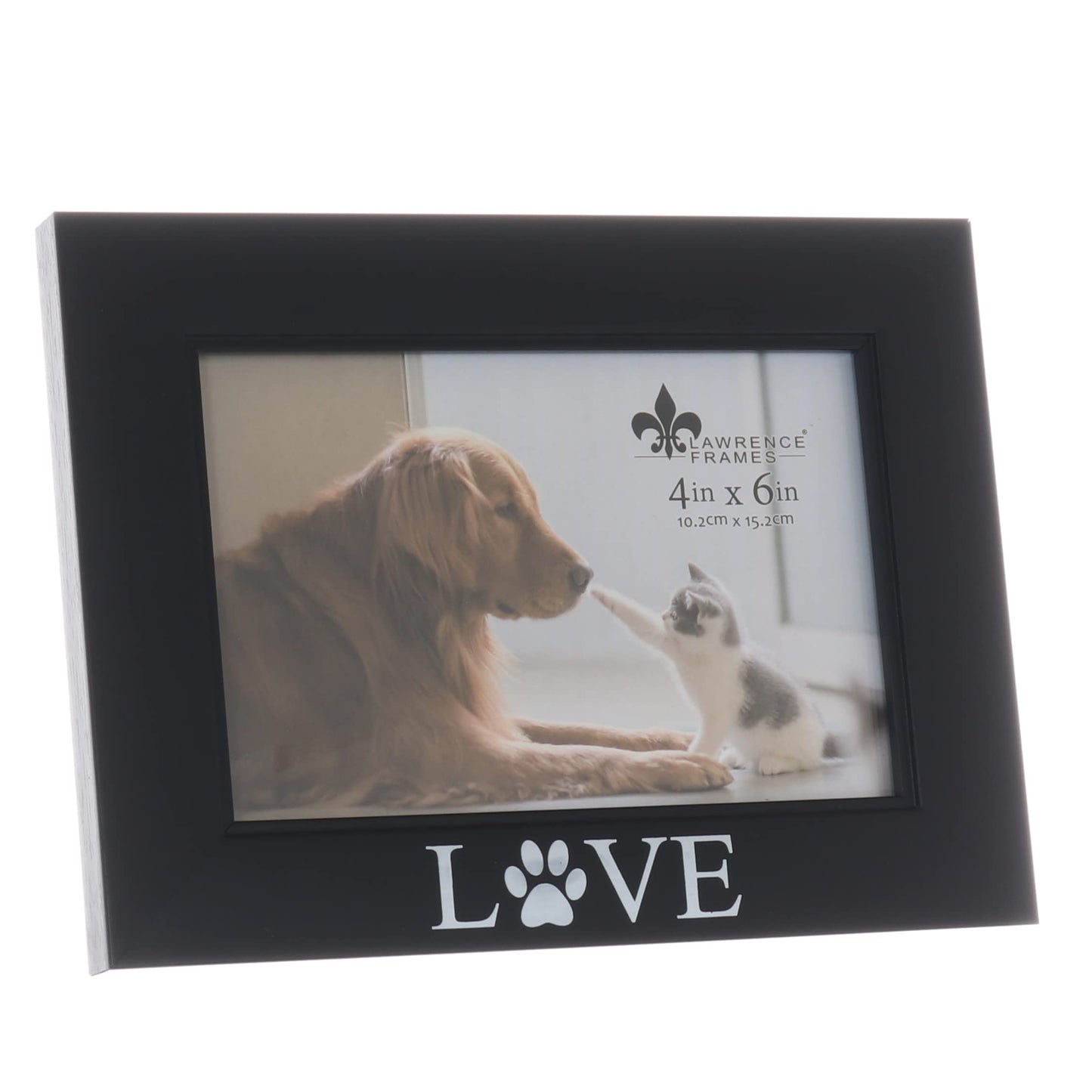 LOVE and PAW PRINT 6x4 Black frame - 4x6