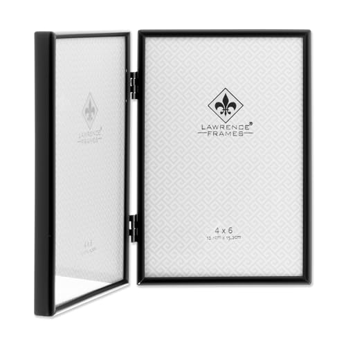 4x6 Hinged Double Simply Black Picture Frame
