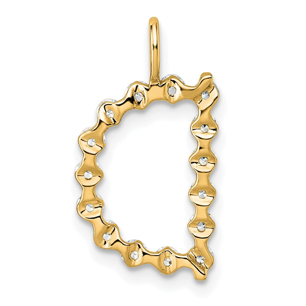 True Origin 14k 1/2 carat Lab Grown Diamond VS DEF Alphabet D Pendant