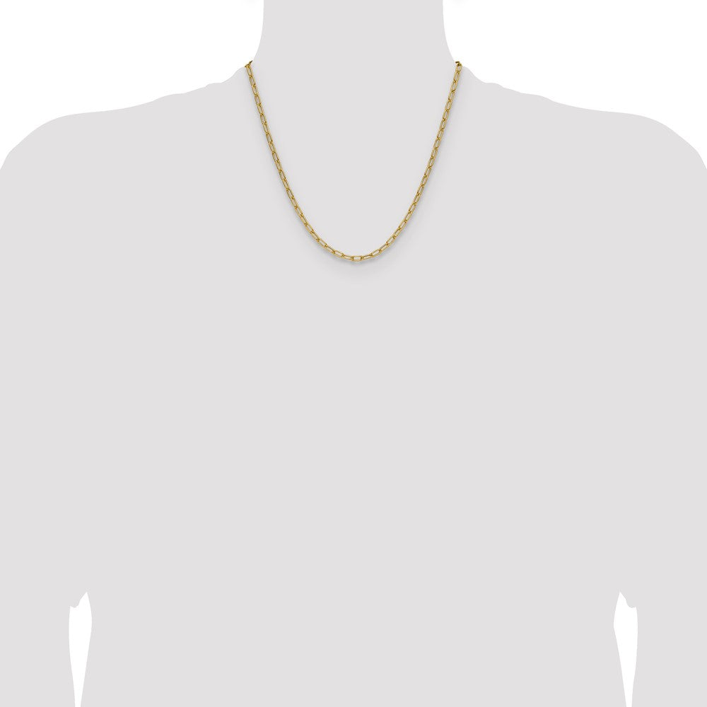 14k 3.7mm Semi-Solid Paperclip Chain