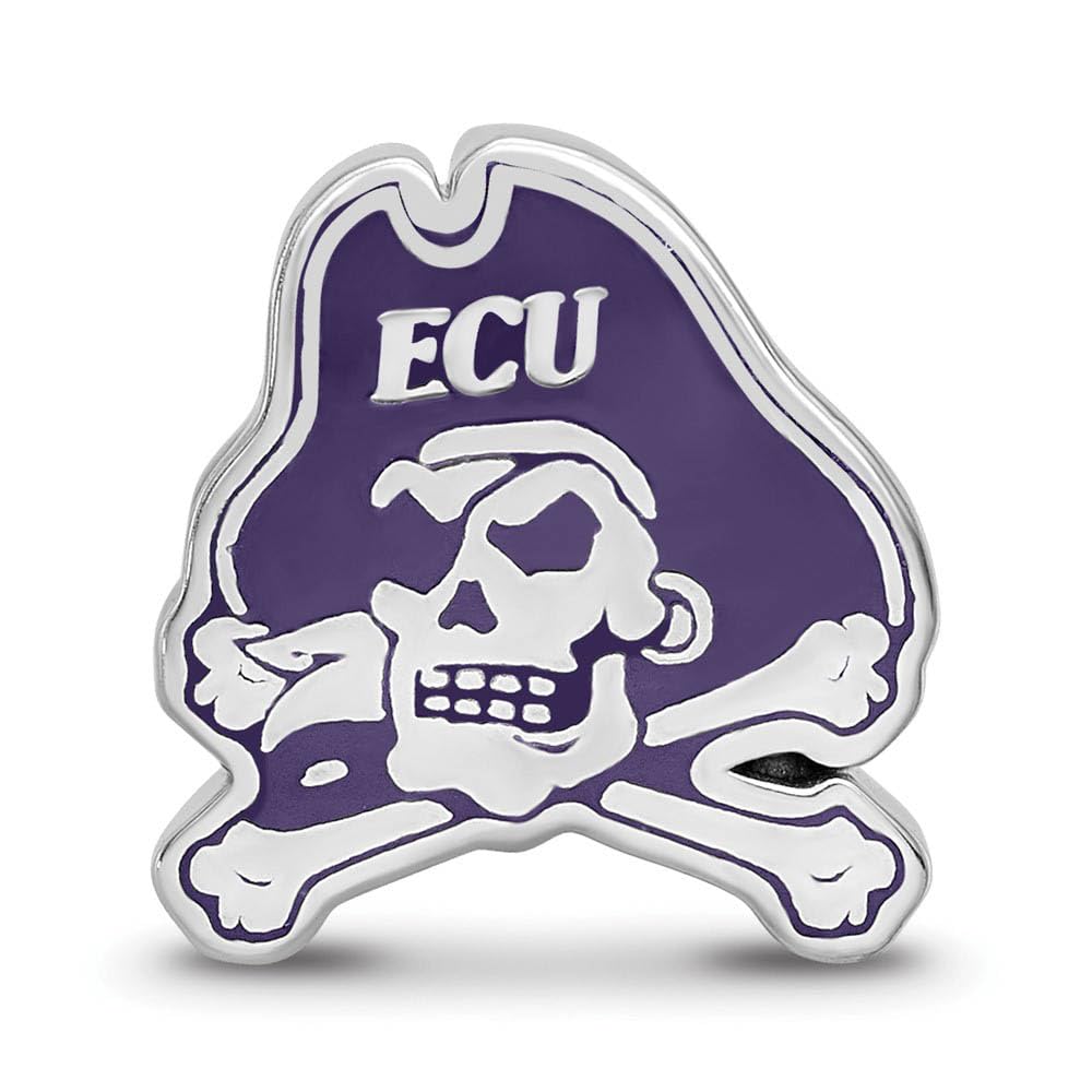 Sterling Silver East Carolina University Enamel Bead Charm