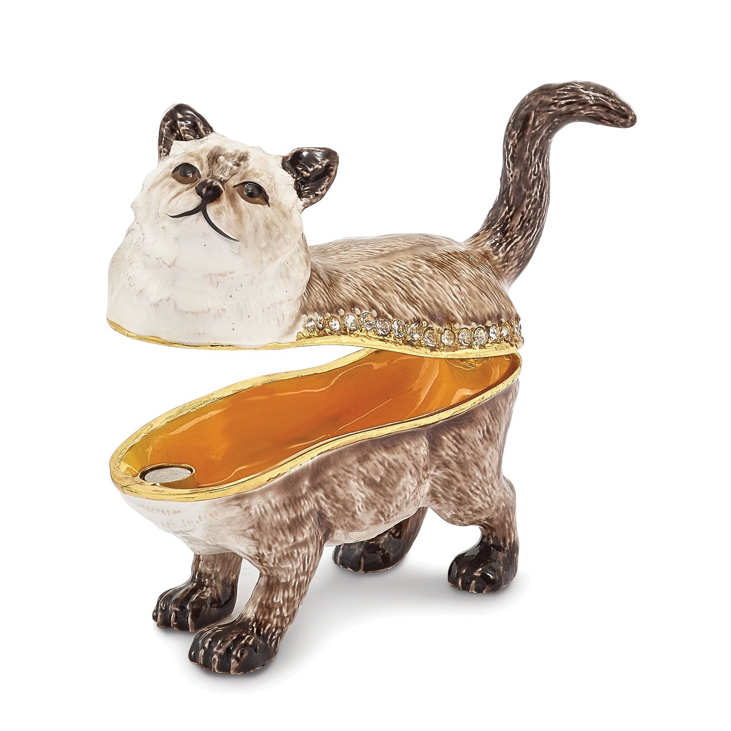 Pewter Himalayan Cat Trinket Box