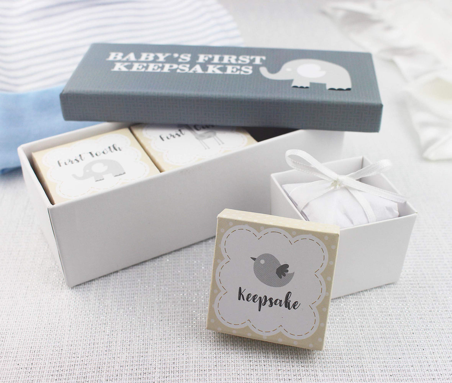 Lillian Rose 3 Piece Baby's First Keepsakes Boxes