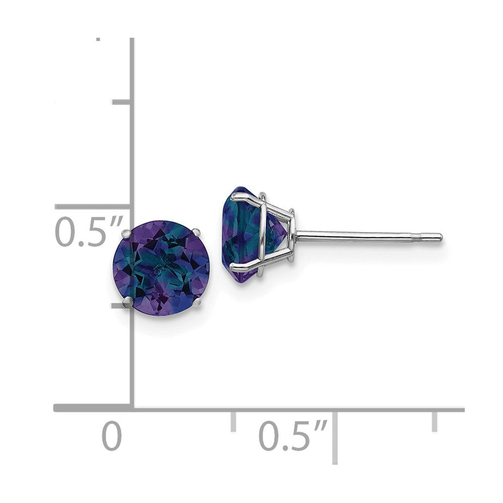 14kw Created Alexandrite Earrings