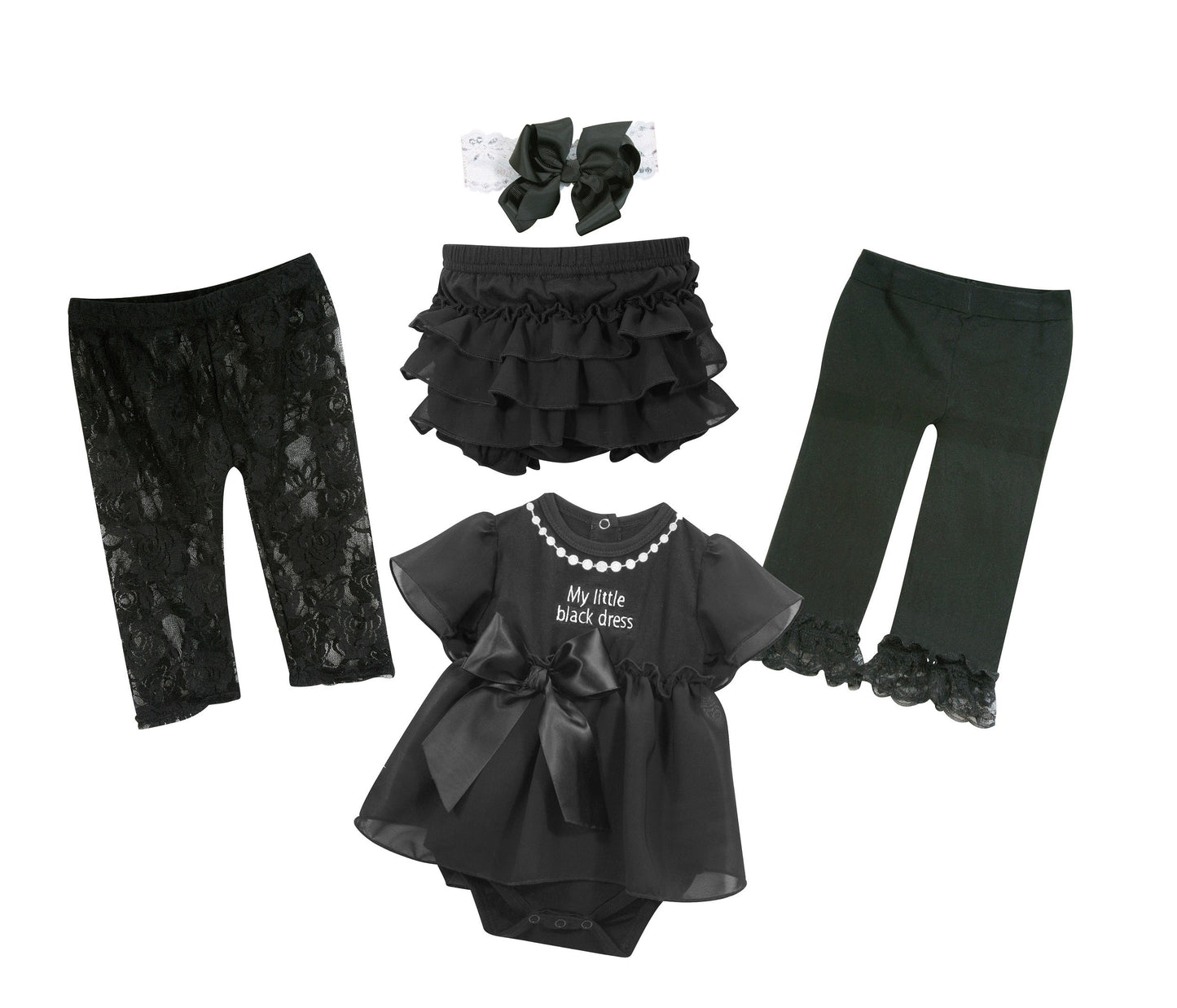 Stephan Baby 103041 Baby My Little Black Dress 6 - 12 MonthsPack of 2