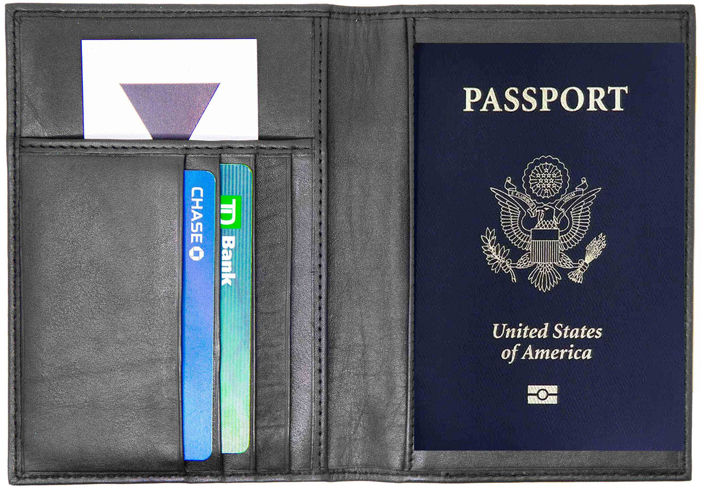 Genuine Cowhide Leather RFID-Blocking Passport Cover Case Holder & Wallet