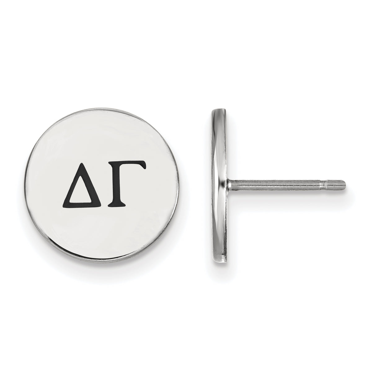 Sterling Silver Official Licensed Greek Sororities Delta Gamma (??) Enameled Post Earrings