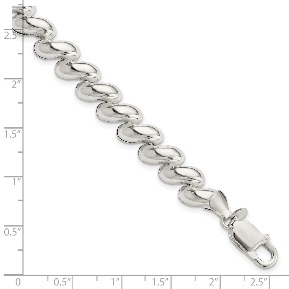 Sterling Silver Fancy Polished San Marco Bracelet 7.5 inches