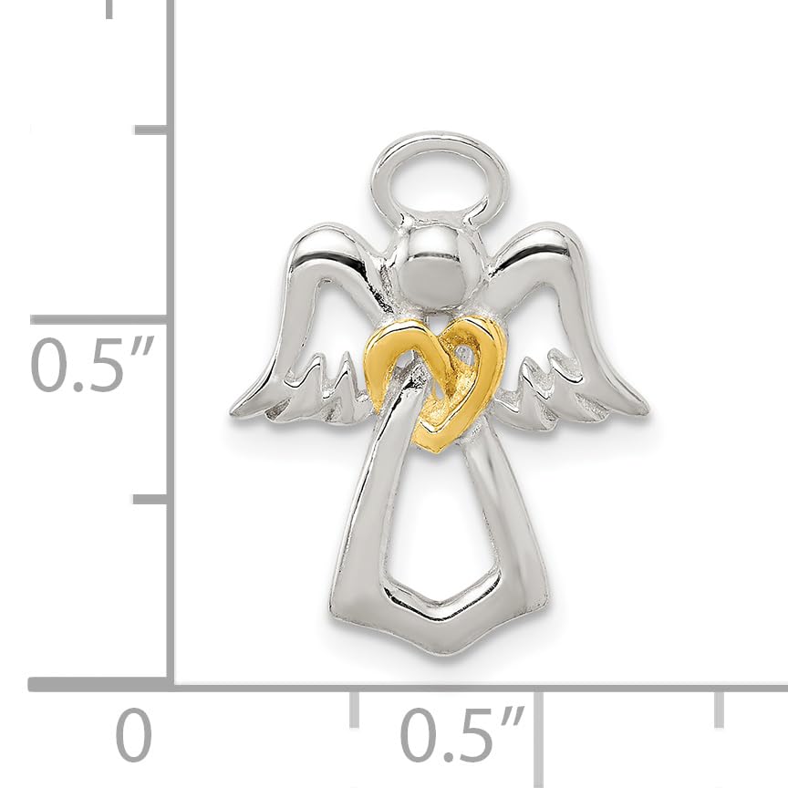 Sterling Silver & Gold tone Angel Chain Slide