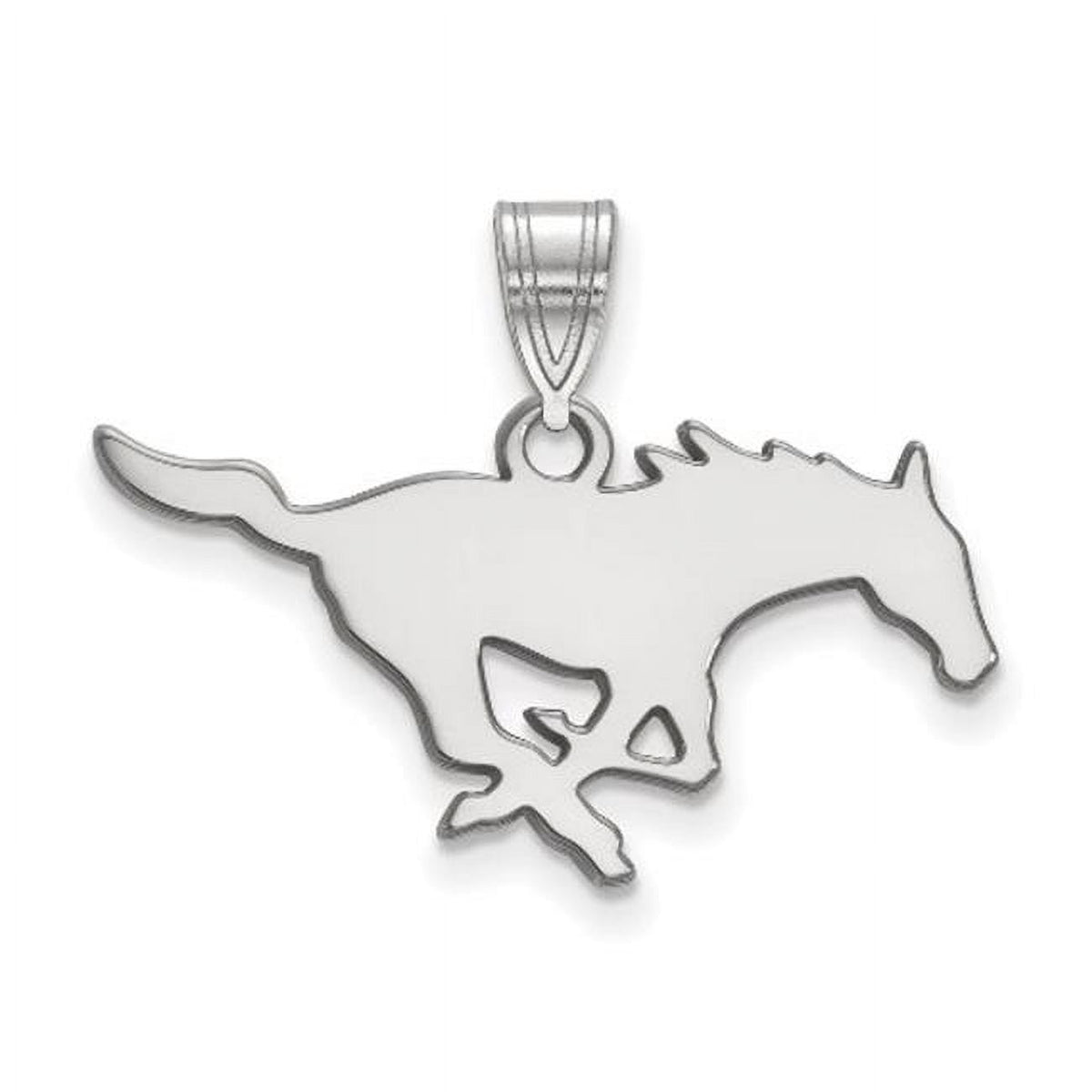 LogoArt SS003SMU Sterling Silver Southern Methodist University Medium Pendant
