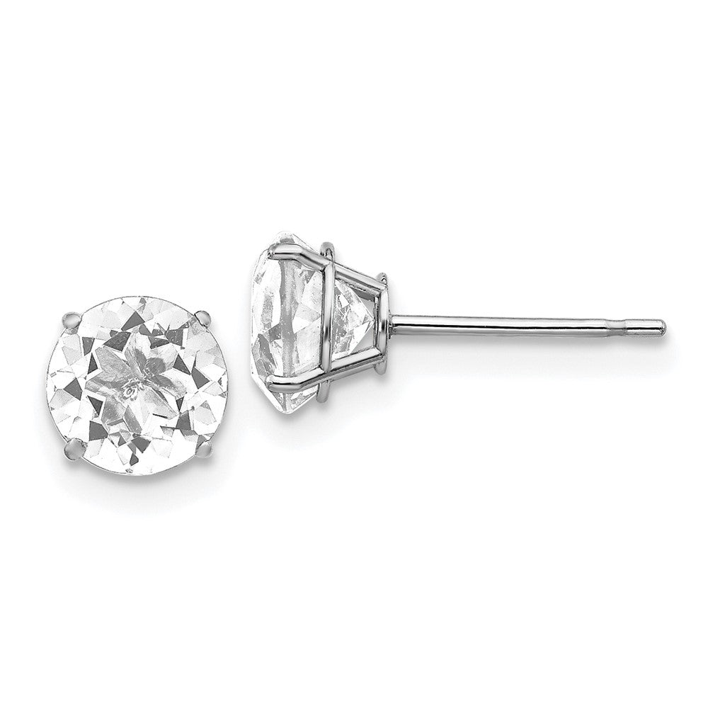 14kw White Topaz Earrings