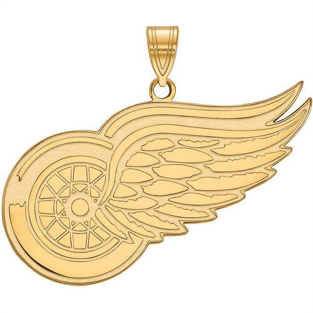 14K Yellow Gold NHL LogoArt Detroit Red Wings XL Pendant