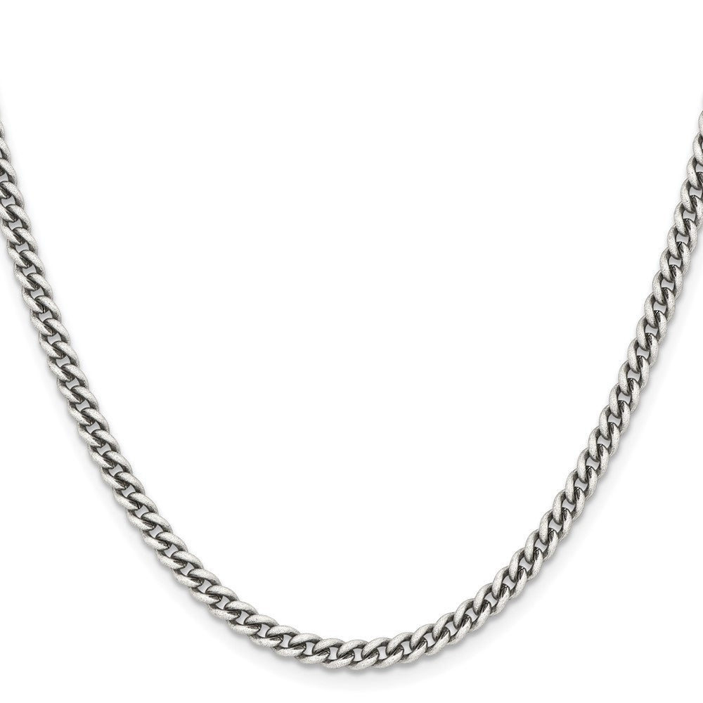 Stainless Steel Antiqued 4mm 20in Round Curb Chain